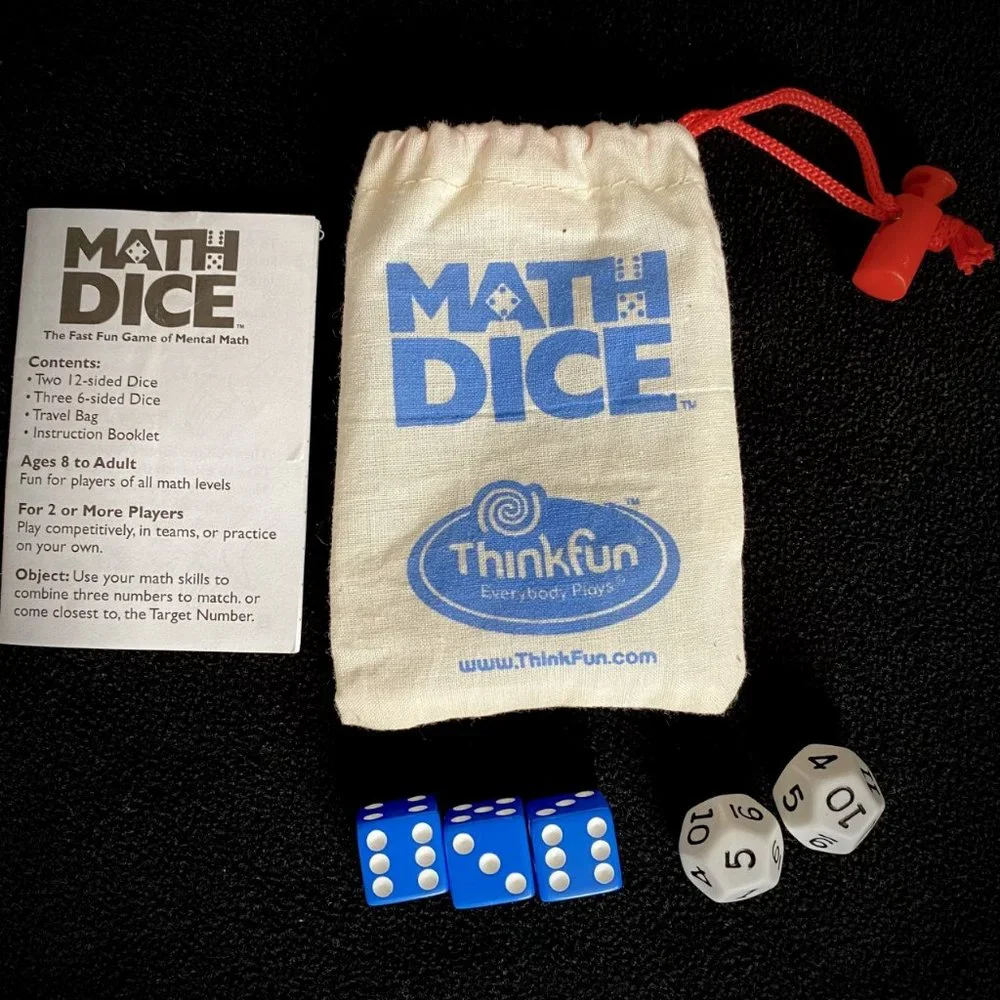 Thinkfun Math Dice, Guernica memory puzzle, and Ancient Egypt game